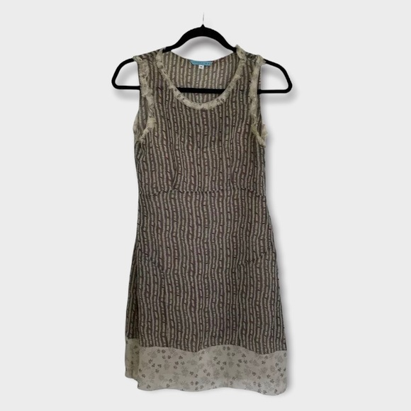 Johnny Was Sleeveless Dress With Slip Contrasting Hem And Trim Fits Like… - Picture 1 of 8
